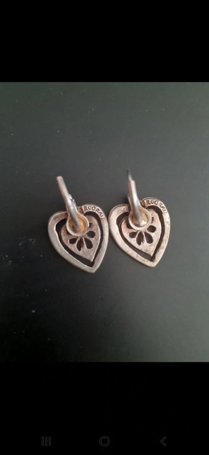 Paire de boucles d'oreilles cœur.  Kookai. - photo numéro 2