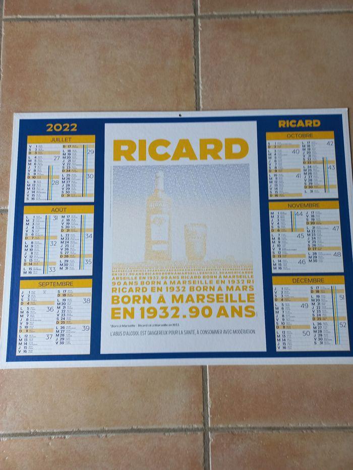 Calendrier ricard 2022 - photo numéro 1