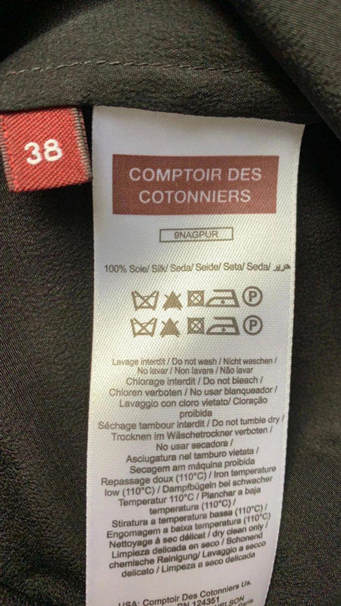 Robe 100 % soie comptoir des cotonniers T:38 neuve - photo numéro 4