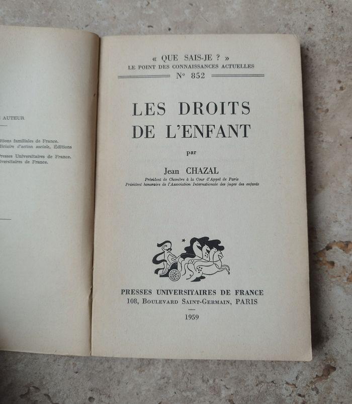 Que sais-je ? Les droits de l'enfant par Jean Chazal - Puf - photo numéro 4