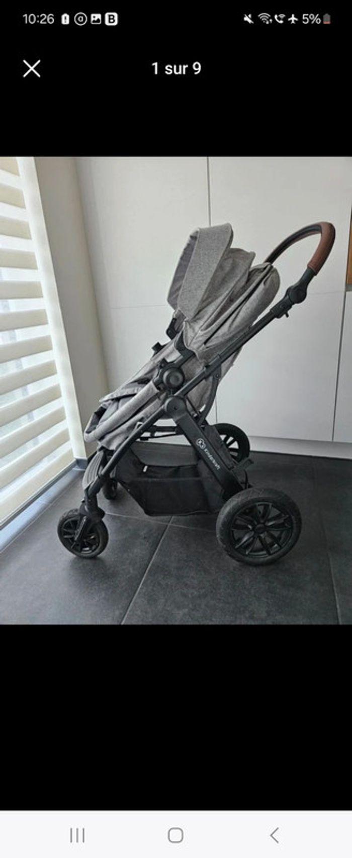 Poussette Kinderkraft Xmoov 3 en 1 grise - photo numéro 2