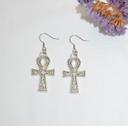 Boucles d oreille pendants Ankh croix egyptiennes argents