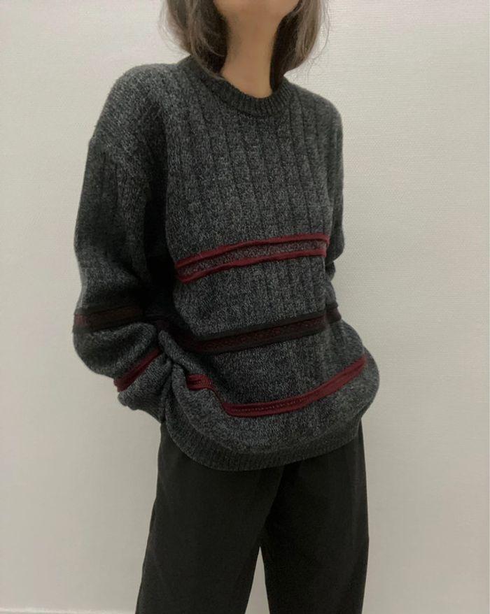 Oversized pull long anthracite - photo numéro 4