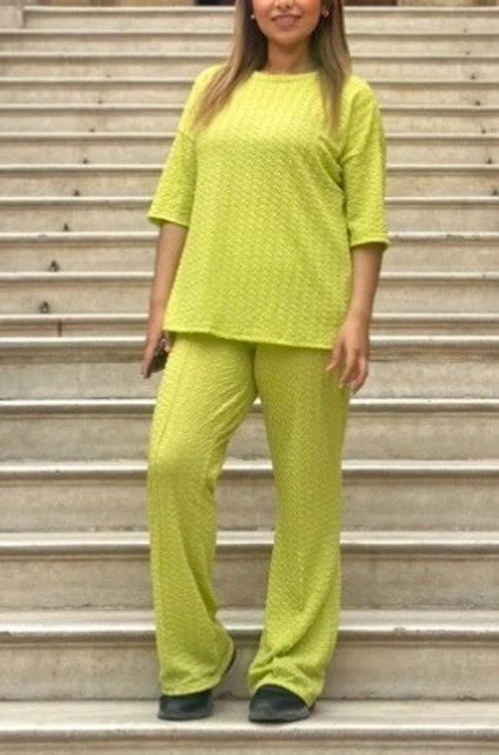 Ensemble taille unique couleur jaune vert fluo - photo numéro 1