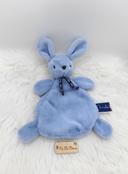 Doudou plat Lapin Dorlotin Maïlou bleu