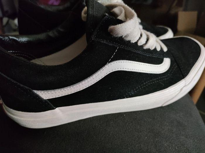 Baskets Vans Herringbone cuir 42.5 tbe - photo numéro 1