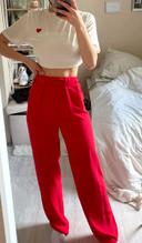 Pantalon fluide rouge ZARA