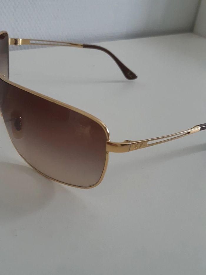 Lunettes de soleil Ray Ban doré/marron - photo numéro 2