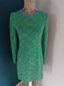 Robe Zara vert et bleu S/M