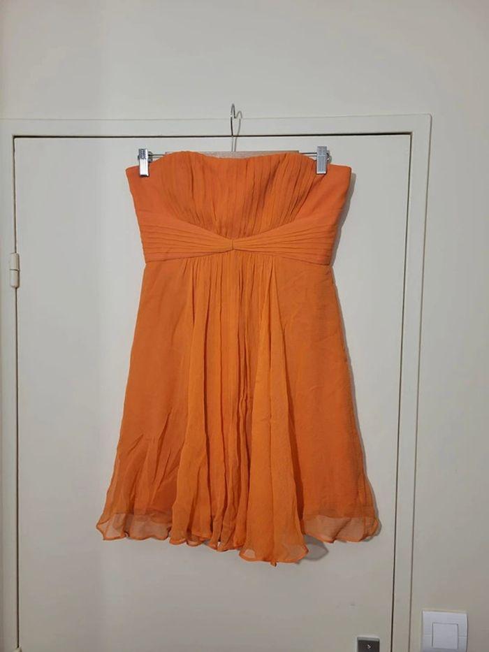 robe de soiree en soie BCBGMaxazria orange taille M - photo numéro 1