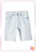 Short denim washed, troué mango t.s ado 165/70 neuf