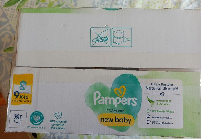 9 paquets de 46 lingettes pampers harmonie New baby neuf - photo numéro 2