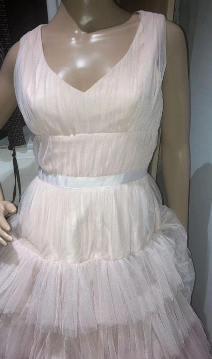 Robe naf naf taille 34 rose dégradée portée une fois - photo numéro 3