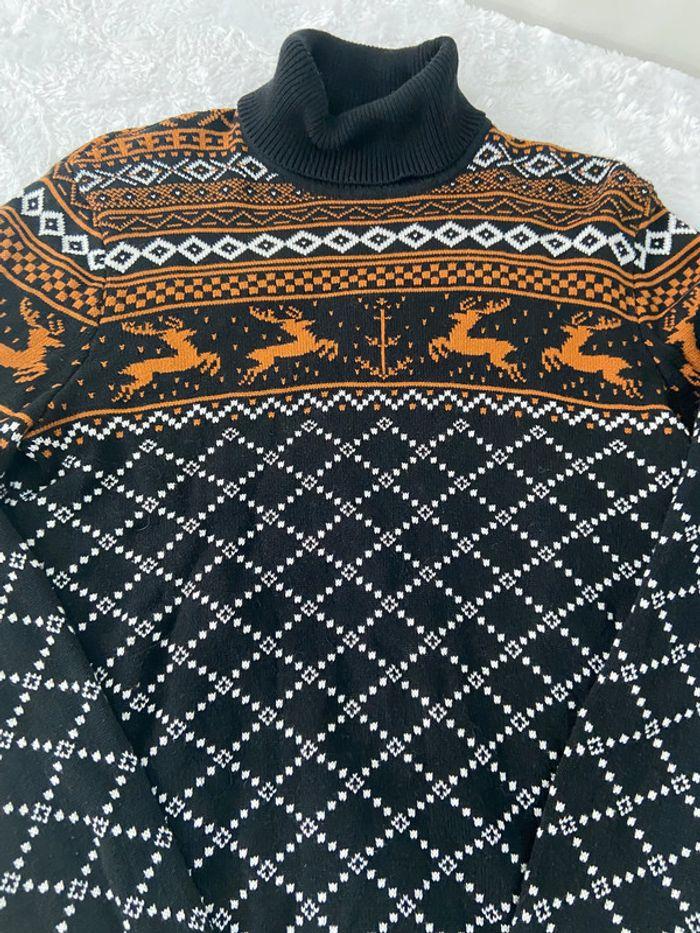 Pull de Noel hiver rennes noir Mcneal Taille M comme neuf - photo numéro 2