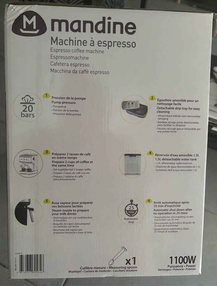 Machine à expresso 1.5L Mandine - photo numéro 5