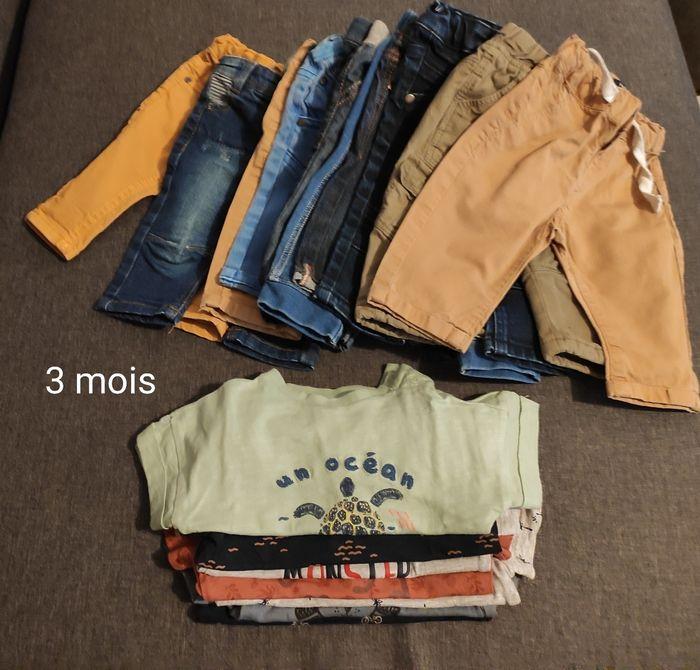 Lot pantalons+ t-shirt 3 mois - photo numéro 3