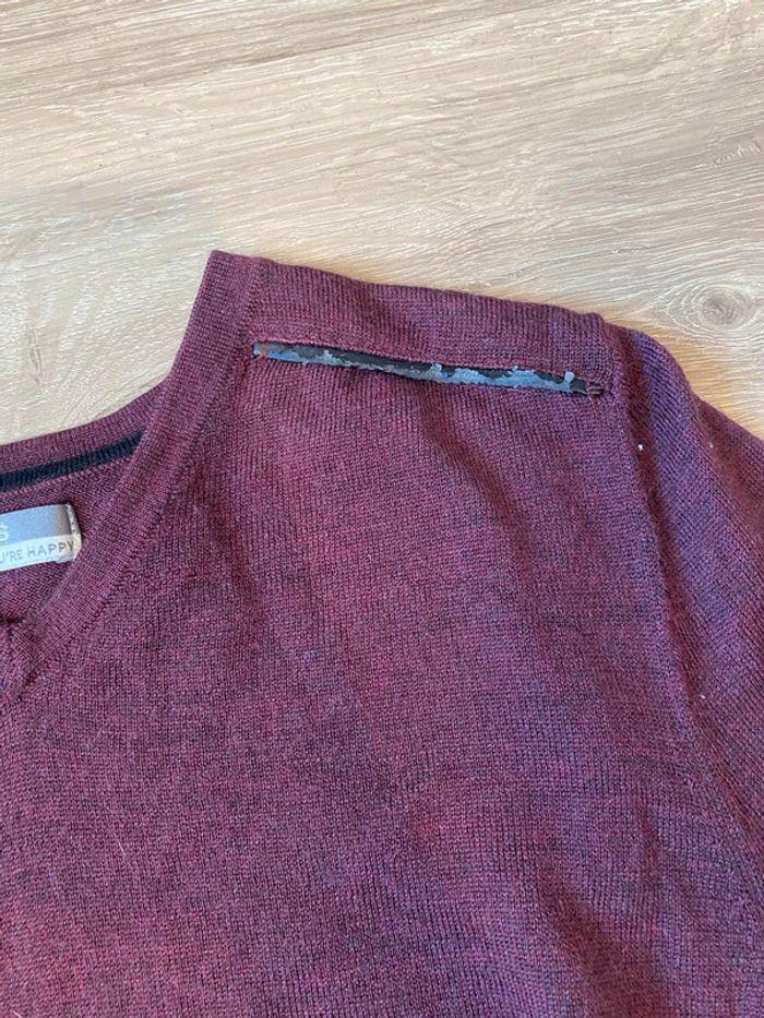 Pull col V bordeaux Jules taille XS - photo numéro 5