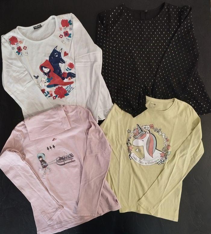 Lot de 12 t-shirts manches longues fille 10 ans - photo numéro 4