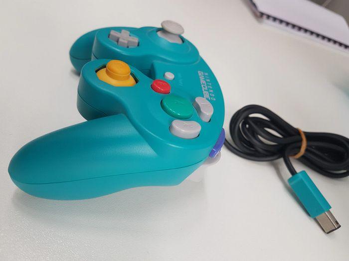 Manette Gamecube Blue Emerald en boite - photo numéro 7