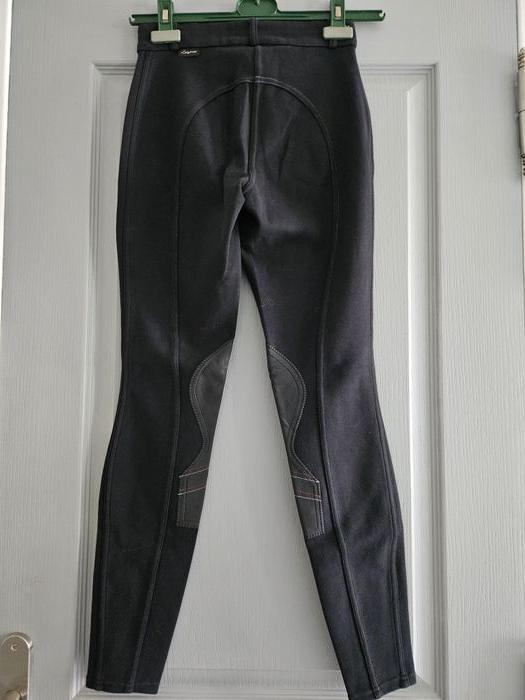 Pantalon d'équitation Victoria breeches chaud femme - noir et rouge - XS / 34 - Fouganza (NEUF) - photo numéro 2