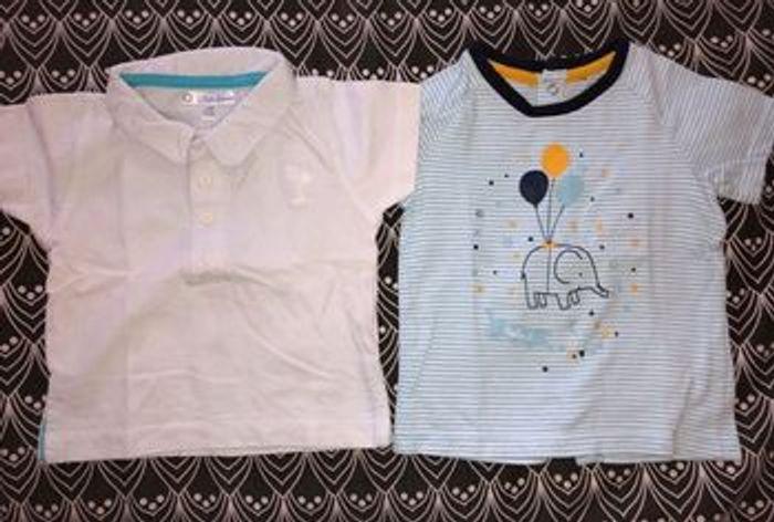 Lot de 2 thee shirt bébé garçon taille 9 mois !