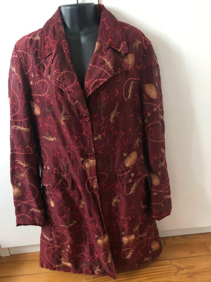 Vintage Veste créateur Virmani 100 % soie  M/38/10 - photo numéro 2