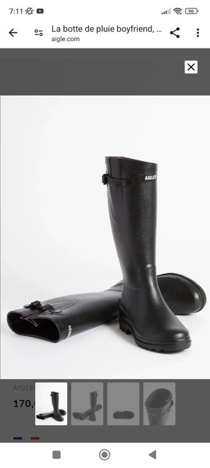 Botte aigle noire modele eglantine taille 41 - photo numéro 6