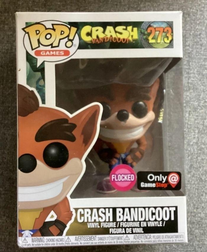 Figurine Funko POP officielle 273 Crash Bandicoot Flocked - photo numéro 1