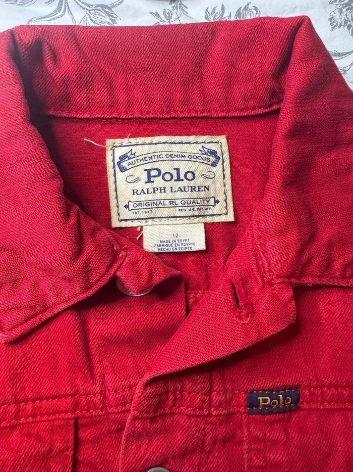 Veste en jean rouge Ralph Lauren 12 ans - photo numéro 3