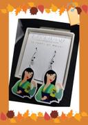 Paire de boucles d'oreilles pendantes Mulan