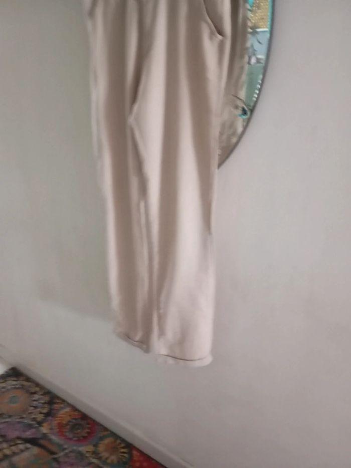 Pantalon ado lin beige neuf t 13;14 - photo numéro 2