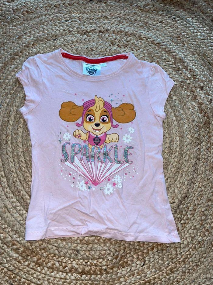 T shirt rose stella 6 ans paw patrol - photo numéro 1