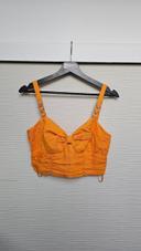 Débardeur bustier crop top orange Morgan