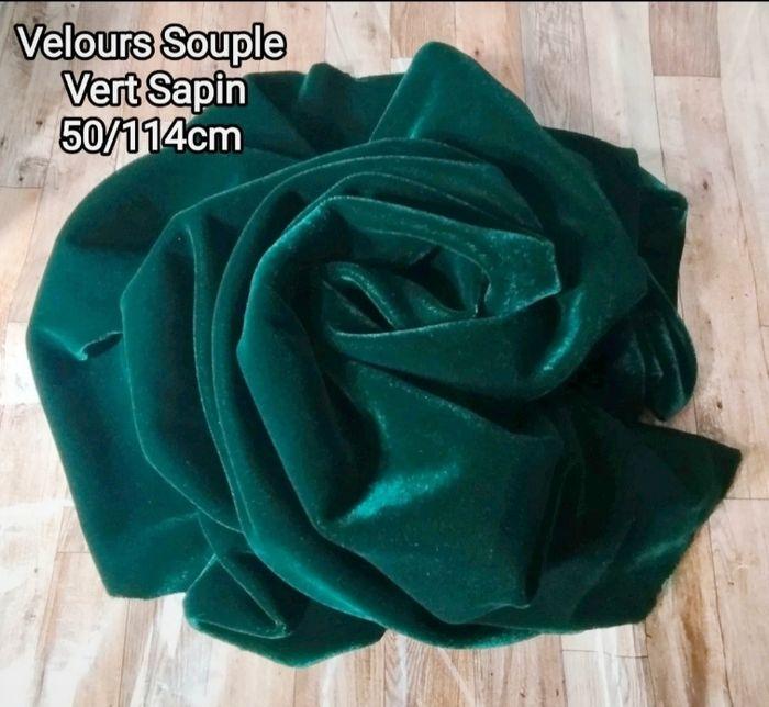 Velours souple Vert Sapin - photo numéro 1