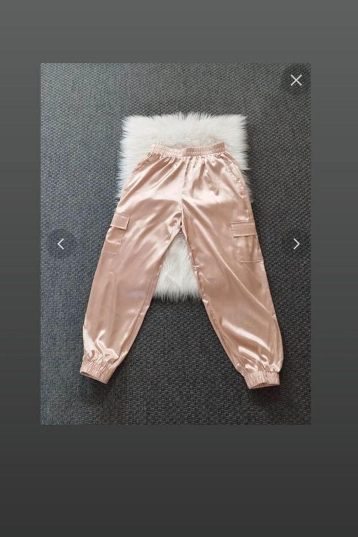 Pantalon en satin fin beige femme taille 38 💛 - photo numéro 1