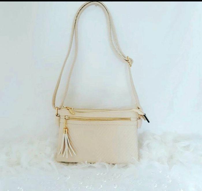 Sac bandoulière beige - photo numéro 1