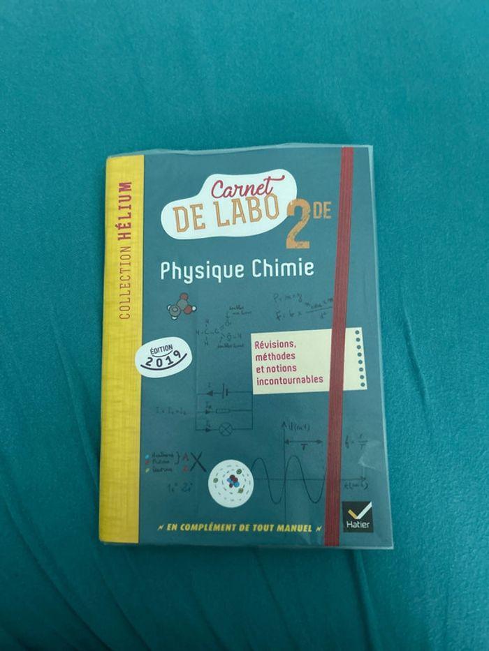 carnet de labo Physique Chimie seconde - photo numéro 1