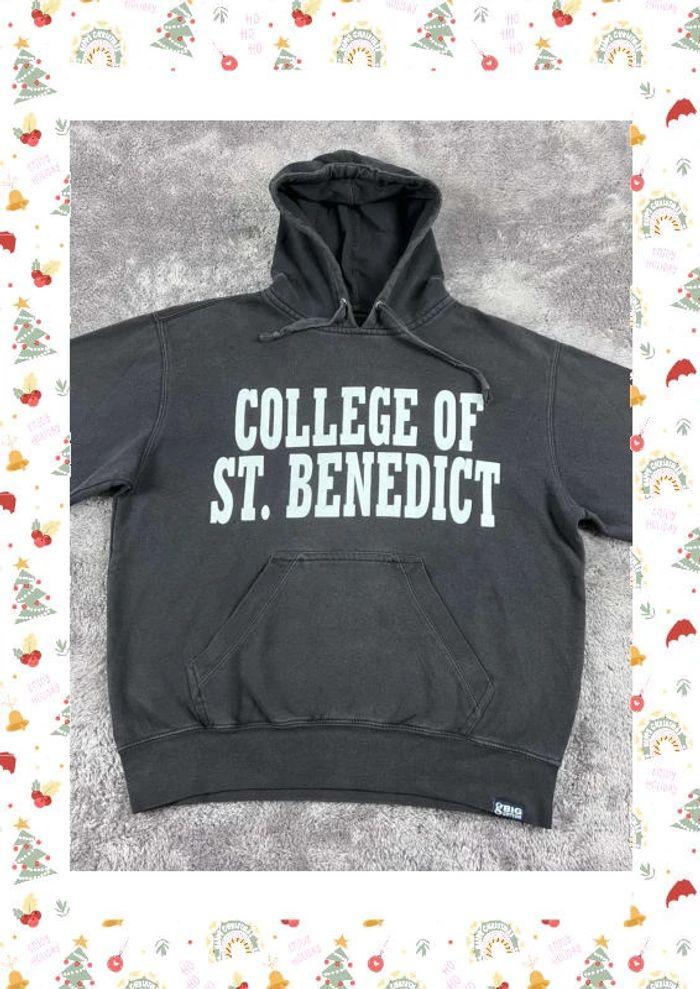 👕 Sweat à capuche Veste University Rare Vintage y2k 90s 2000s College Of St Benedict Noir Taille S 👕 - photo numéro 6