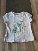 T shirt blanc "vive le week-end" kiabi 3 ans