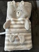 Couverture polaire bébé pliable avec doudou intégré