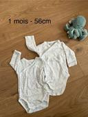 Lot 2 bodies manches longues blanc