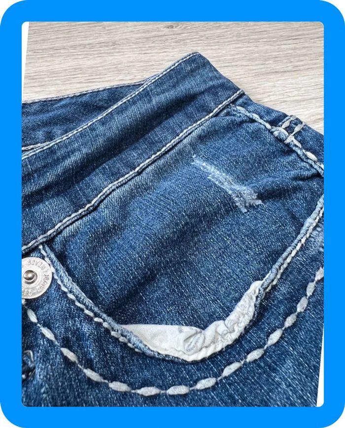 🩳 Short vintage brodé en jean Seven 7  Bleu Taille M 🩳 - photo numéro 19