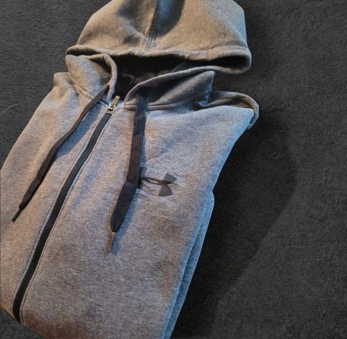 Veste zip Gris Under Armour Taille XL Logo Thermocollant - photo numéro 6