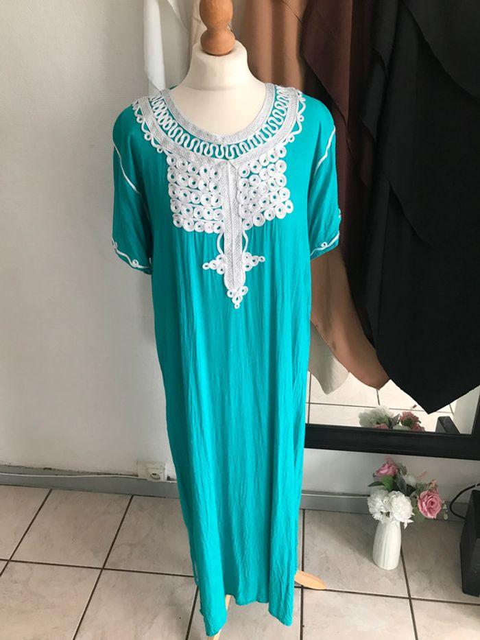 Robe orientale djebba turquoise 🌸 - photo numéro 1