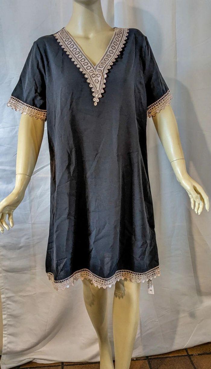 Robe de plage noir et broderie caramel taille M Cupshe - photo numéro 1