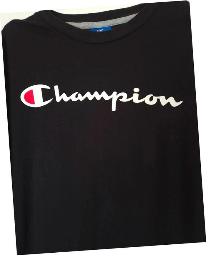 T-shirt Champion homme longues manches noir taille S - photo numéro 2