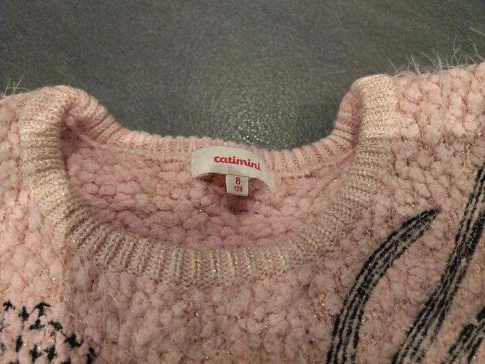 Pull Catimini rose à motif - photo numéro 4