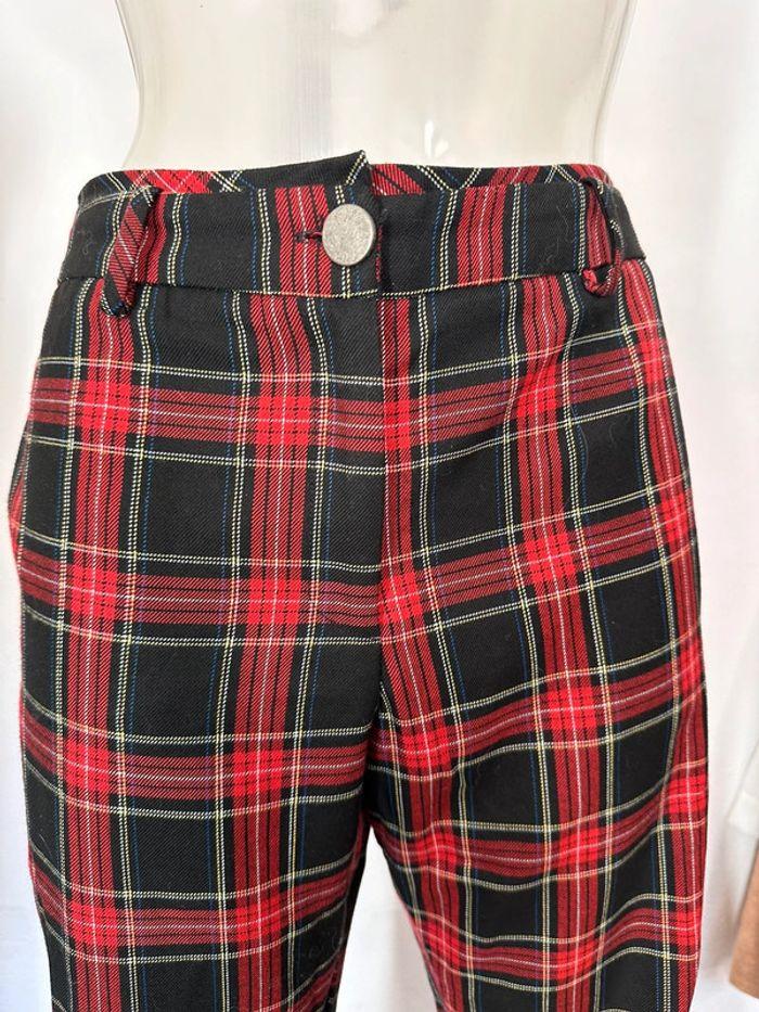 Pantalon tartan rouge et noir 7/8ème Pimkie taille 38 - photo numéro 5