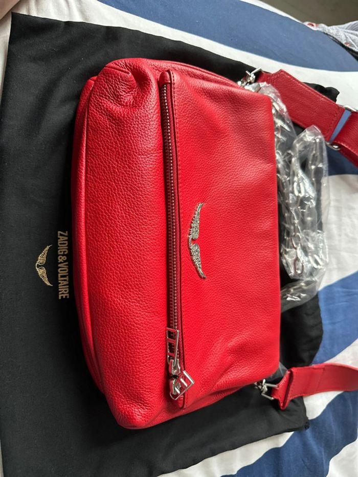 Sac Rocky Zadig et Voltaire cuir rouge - photo numéro 3