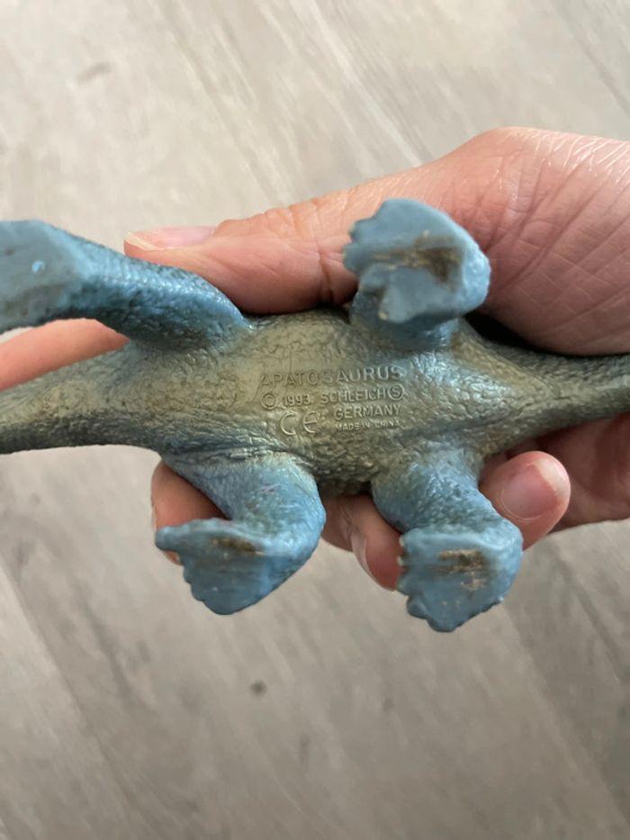 Rare figurine Dinosaure apatosaurus de collection bleu et noir schleich de 1993 - photo numéro 4